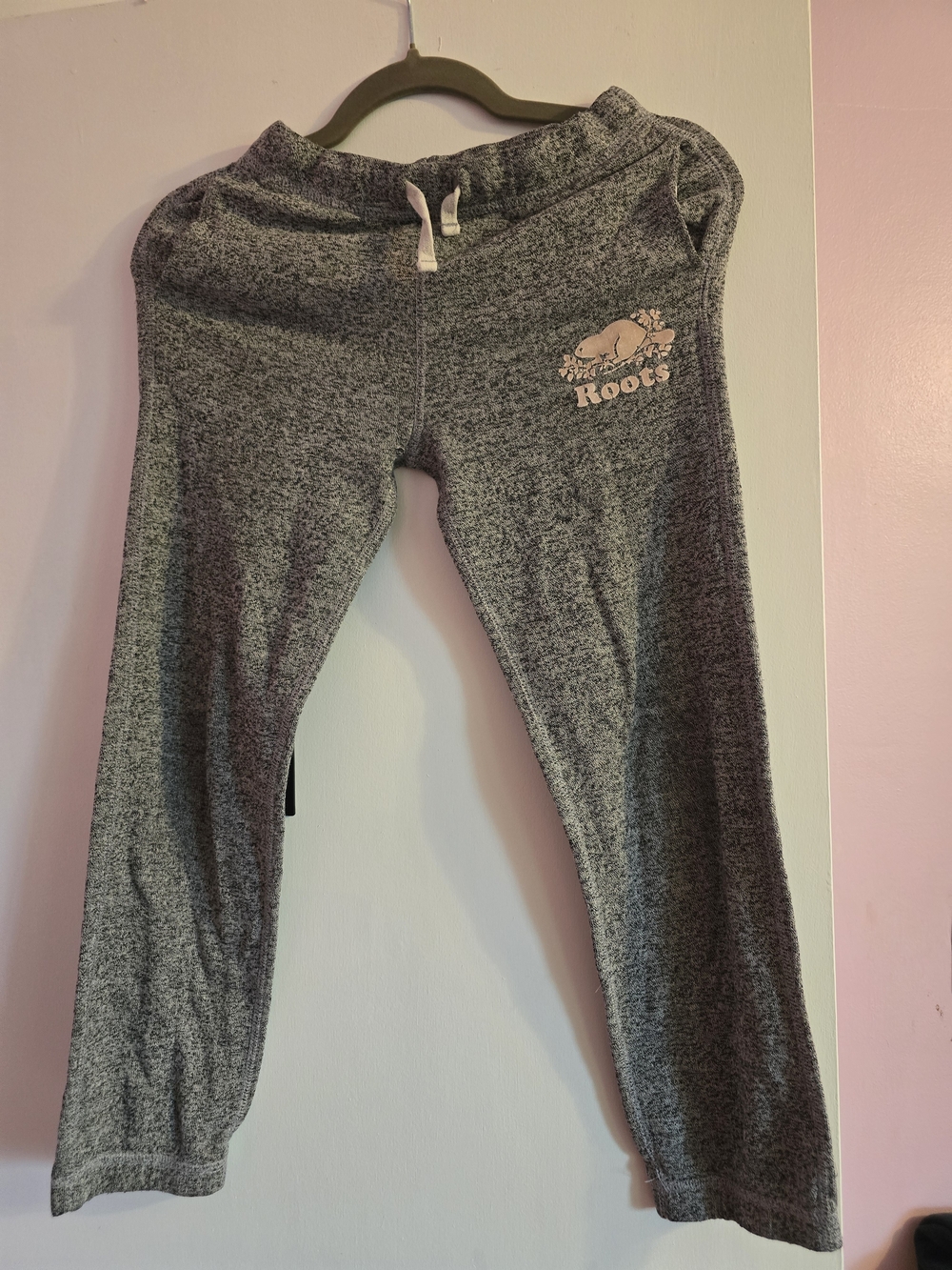 Roots Kids Heather Gray Logo Sweatpants
